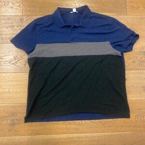 CALVIN KLEIN Mens' Polo / Blue, Gray, Black / Size XXL (24" Across) 100% Cotton